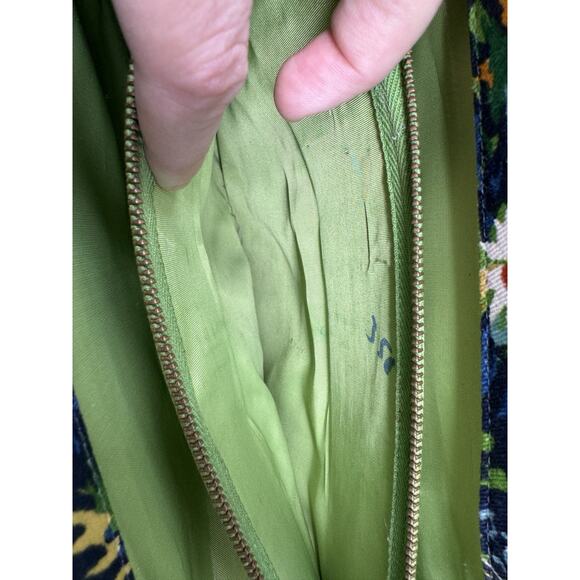 VTG 1960's- MARGARET SMITH of Gardiner Maine- Floral Cloth Hand Bag - MCM - Picture 4 of 8